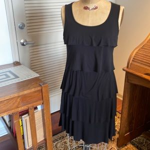 Black rayon flapper style dress